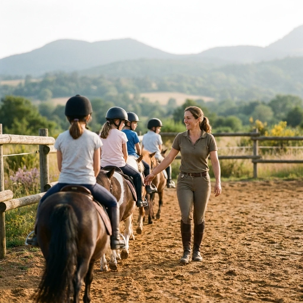 Cours de poney à Lapalisse, Allier
